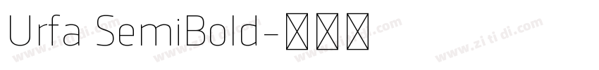 Urfa SemiBold字体转换